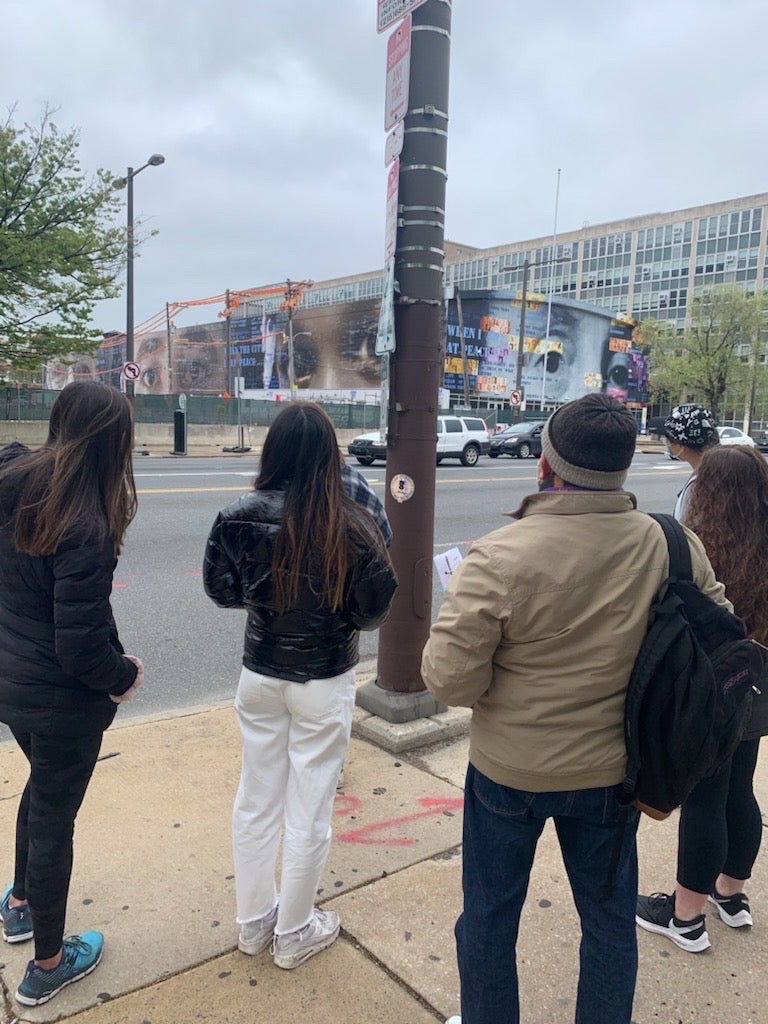 Students on a tour during Engagement Day