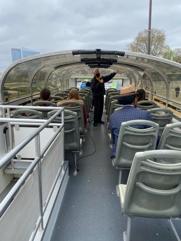 Students on a tour during Engagement Day