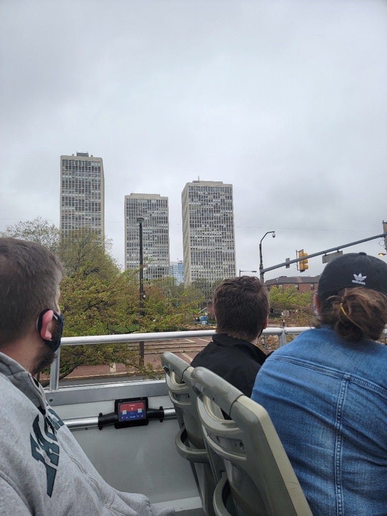 Students on a tour during Engagement Day