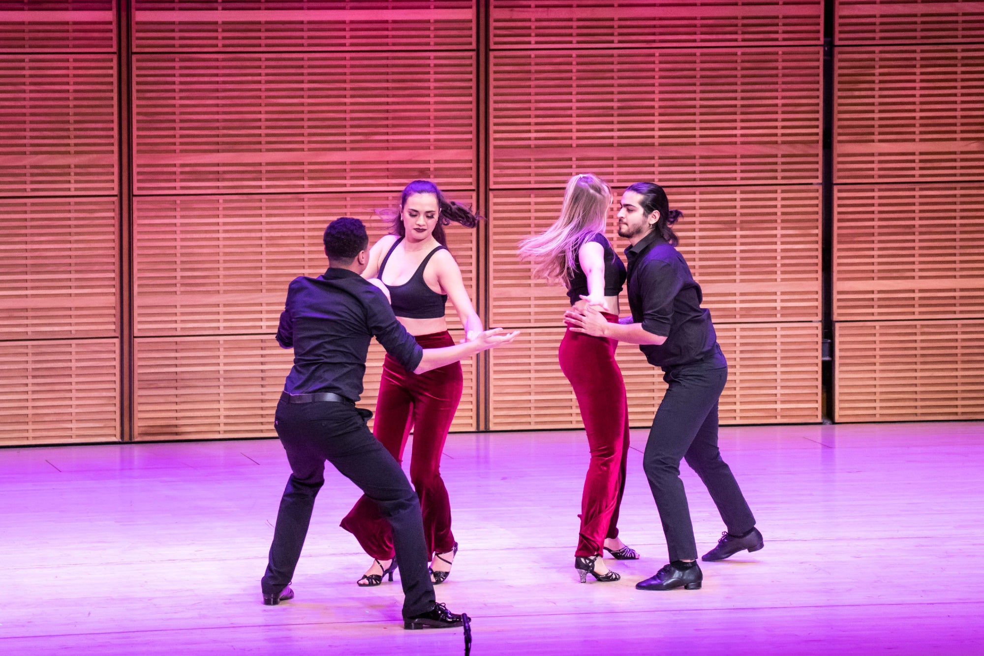 Seven Penn student performing arts groups took the stage at Carnegie Hall in New York City for the Toast to Dear Old Penn showcase on Dec. 10. The event featured Dischord and Penn Yo acapella, Onda Latina (above) and Penn Dhamaka dance, Bloomers and Mask and Wig comedy troupes, and the spoken-word Excelano Project.