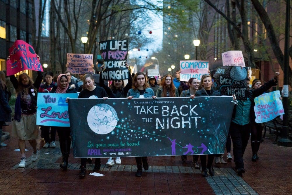 Students march at rally for Take Back the Night