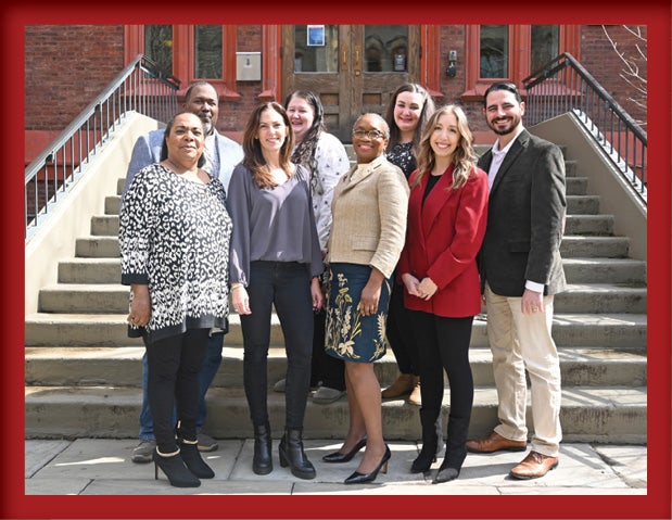 Tamara King stands with Penn colleagues who were awarded 2022 Models of Excellence