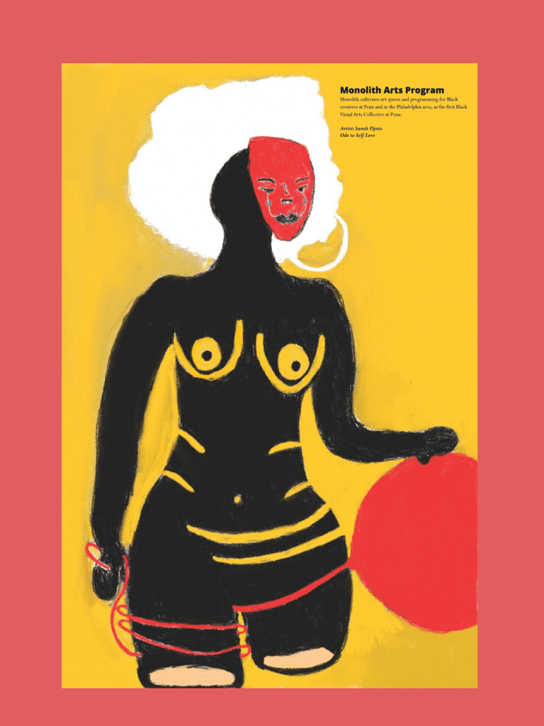 Digital painting of a woman in bold colors and shapes