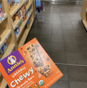 snack aisle at a grocery store