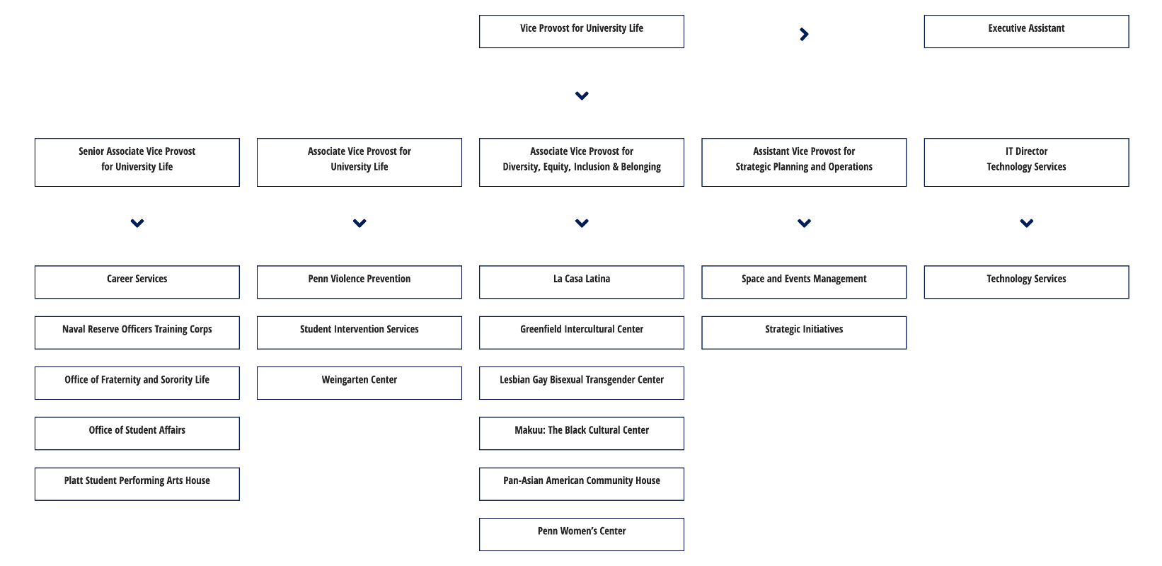 Snapshot of UL Organizational Chart