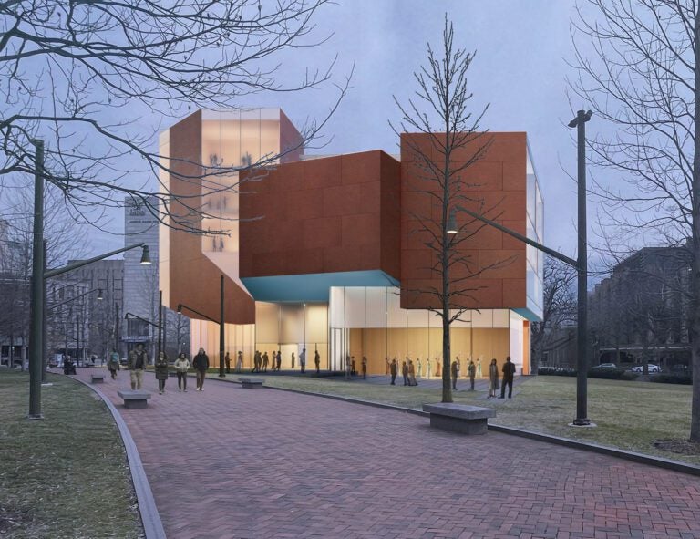 Rendering of Student Performing Arts Center.